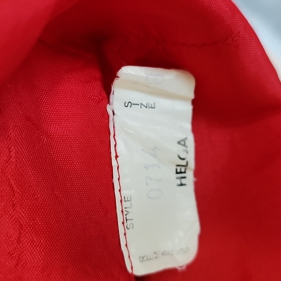 VINTAGE "HELGA" RED/BLACK DRESS SZ 8? - Picture 8 of 8